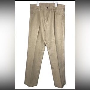 Wrangler Regular Straight Jeans Mens 32x30 Beige Brown Denim‎ 100% Cotton